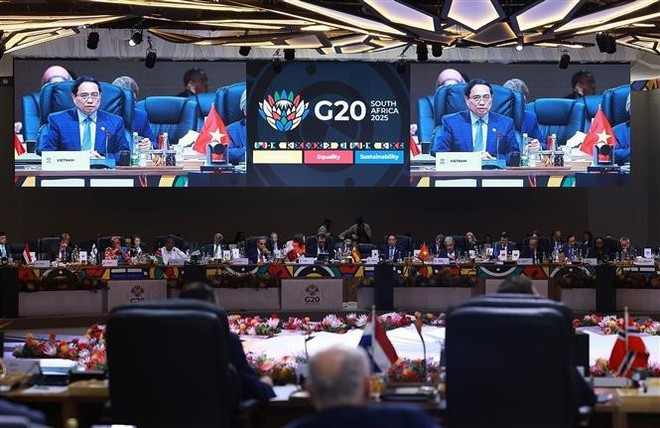 G20サミット全体会議の様子（写真：VNA）