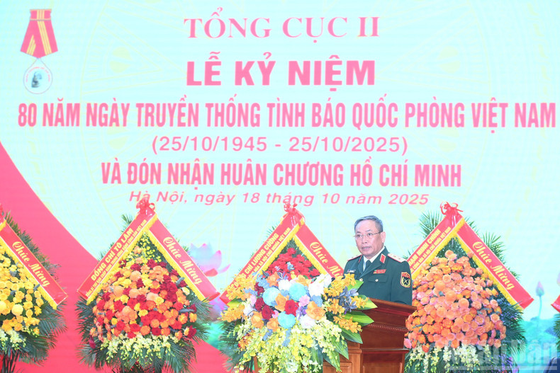 国防省傘下第二総局のチャン・コン・チン中将（総局長）が記念演説を行いました。