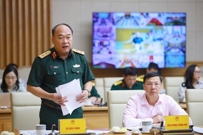 レ・クアン・ダオ中将（ベトナム人民軍総参謀副参謀長）が会合で発言した（写真：VNA）