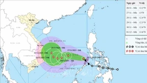 台風15号は今後24時間以内に勢力を強め、最大でレベル11、突風はレベル14に達する可能性があると予想されている。（写真：VNA提供）