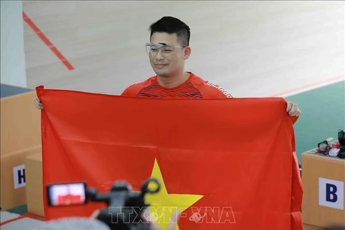 射撃のハー・ミン・タイン選手（写真：VNA）