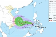 台風15号は今後24時間以内に勢力を強め、最大でレベル11、突風はレベル14に達する可能性があると予想されている。（写真：VNA提供）