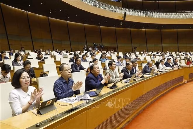 会議に出席する国会議員ら（写真：VNA）