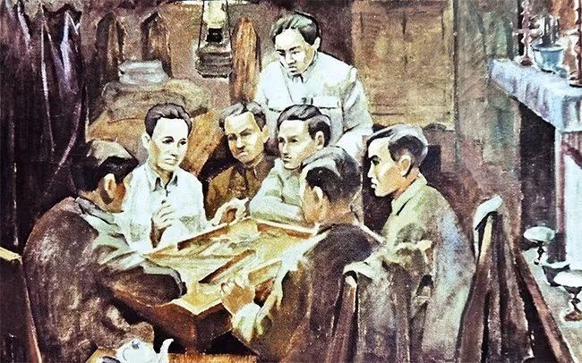 1930年に開催されたベトナム共産党結成会議（ファン・ケー・アン作の絵画）